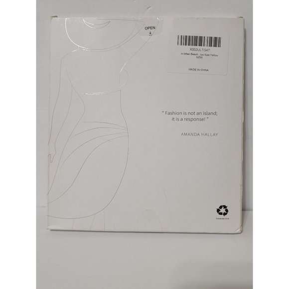 Large MILKFEEL Women Sarong Coverup Beach Wrap Skirt Swimsuit Swim Pareo Yellow - Picture 5 of 6